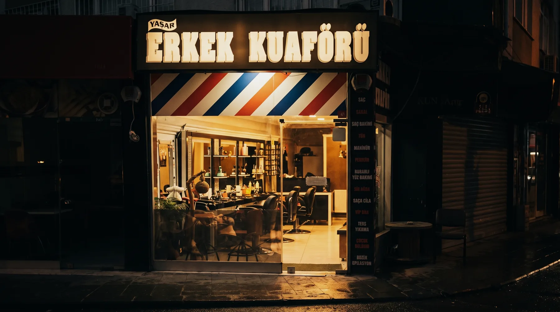 Yaşar Erkek Kuaförü dükkan cephesi, 19 Mayıs Mah., Aytekin Kotil Cd. No:4D